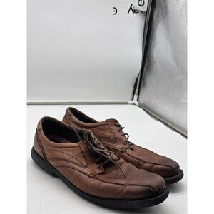 Rockport XPORT LITECH Shoes Mens Size 11W Brown Leather Derby Dress Damaged